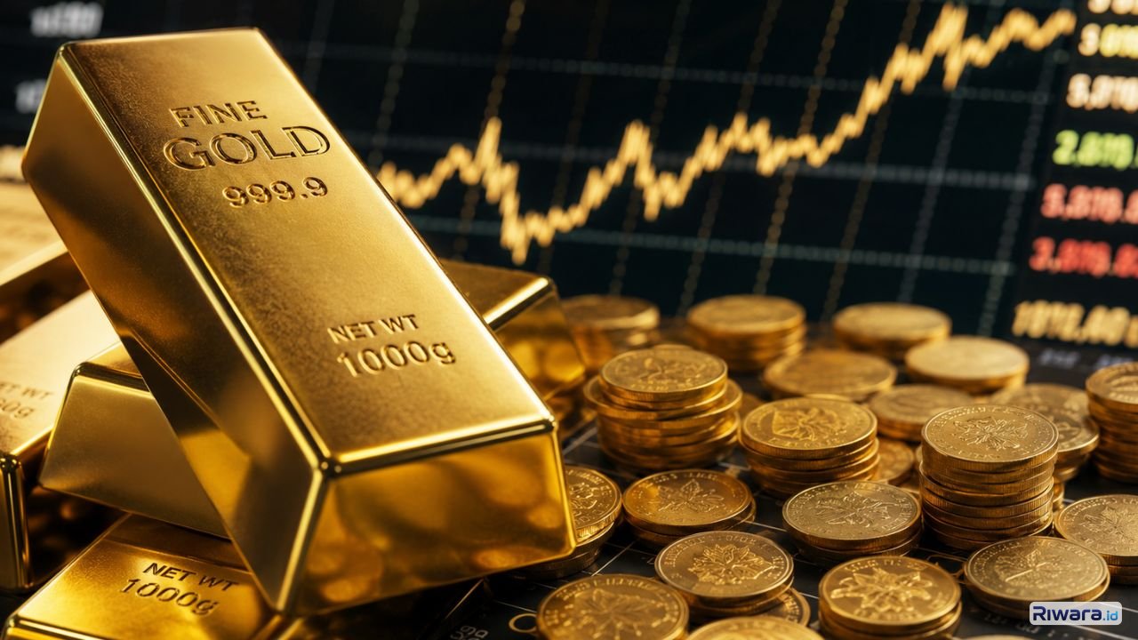 Harga emas dunia bertahan di level tinggi di tengah memanasnya konflik Selat Hormuz dan meningkatnya kekhawatiran inflasi global yang mengguncang pasar keuangan internasional